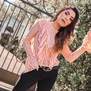 Tops - Coral Lace Top Tops - Coral Lace Top